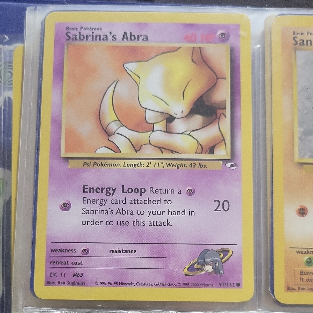Pokemon Card Sabrina's Abra